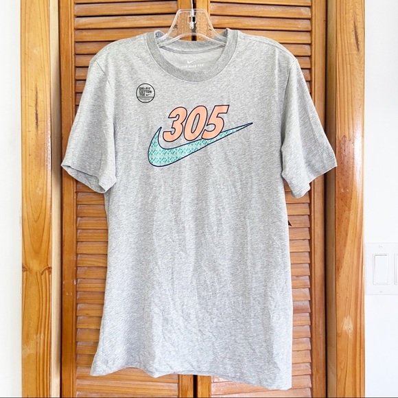 COPY - NEW Nike 305 Miami Gray Short Sleeve Tee T-Shirt - Picture 3 of 7